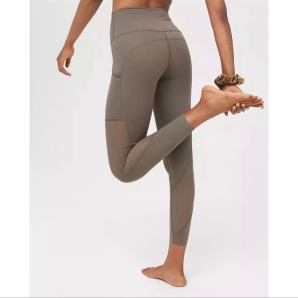 Aerie Offline Goals High Waisted Pocket Dark Green Full Length Leggings - Picture 3 of 15